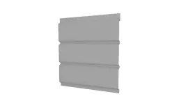 Софит металл GL без перфорации Satin 0,5 мм RAL 9006 бело-алюминиевый купить в краснодаре