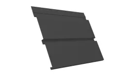 Софит металл с перфорацией GL Квадро брус Rooftop Matte Стальной бархат 0,5 мм RAL 7016 антрацитово-серый купить в краснодаре