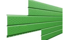 Софит металл перфорированный Металл Профиль Lбрус NormanMP 0,5 мм RAL 6018 жёлто-зелёный купить в краснодаре