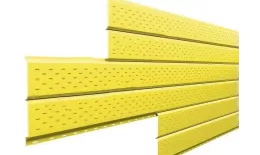 Софит металл перфорированный Металл Профиль Lбрус NormanMP 0,5 мм RAL 1018 цинково-желтый купить в краснодаре