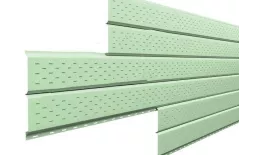 Софит металл перфорированный Металл Профиль Lбрус NormanMP 0,5 мм RAL 6019 бело-зеленый купить в краснодаре