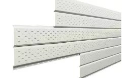 Софит металл перфорированный Металл Профиль Lбрус NormanMP 0,5 мм RAL 9002 серо-белый купить в краснодаре
