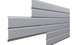 Софит металл перфорированный Металл Профиль Lбрус NormanMP 0,5 мм RAL 7004 сигнальный серый купить в краснодаре