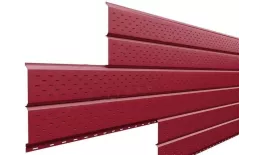 Софит металл перфорированный Металл Профиль Lбрус PE 0,45 мм RAL 3003 рубиново-красный купить в краснодаре
