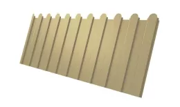 Профнастил C8 A для забора фигурный Grand Line РЕ 0,45 мм с пленкой RAL 1015 светлая слоновая кость купить в краснодаре