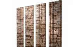 Штакетник Grand Line Twin 0,45 Print Elite Sand Stone Камень песчаник купить в краснодаре