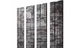 Штакетник Grand Line Twin 0,45 Print Elite Fine Stone Камень купить в краснодаре