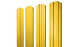 Штакетник Grand Line Twin фигурный 0,45 PE RAL 1018 Цинково-желтый купить в краснодаре