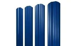 Штакетник Grand Line Twin фигурный 0,45 PE RAL 5002 Ультрамариново-синий купить в краснодаре