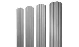Штакетник Grand Line Twin фигурный 0,45 PE RAL 9006 Бело-алюминиевый купить в краснодаре