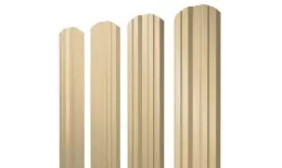 Штакетник Grand Line Twin фигурный 0,4 PE RAL 1014 Слоновая кость купить в краснодаре