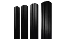 Штакетник Grand Line Twin фигурный 0,5 Rooftop Matte Стальной бархат RAL 9005 Черный купить в краснодаре