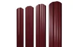 Штакетник Grand Line Twin фигурный 0,5 Satin RAL 3005 Красное вино купить в краснодаре