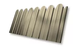 Профнастил C10 A для забора фигурный Grand Line РЕ 0,45 мм с пленкой RAL 1015 светлая слоновая кость купить в краснодаре