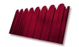 Профнастил C10 A для забора фигурный Grand Line РЕ 0,45 мм с пленкой RAL 3003 рубиново-красный купить в краснодаре