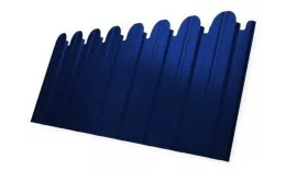 Профнастил C10 A для забора фигурный Grand Line РЕ 0,45 мм с пленкой RAL 5002 ультрамариново-синий купить в краснодаре