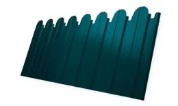 Профнастил C10 A для забора фигурный Grand Line РЕ 0,45 мм с пленкой RAL 5021 водная синь купить в краснодаре