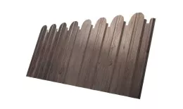 Профнастил C10 A для забора фигурный Grand Line Print Elite 0,45 мм с пленкой White Wood Беленый Дуб купить в краснодаре