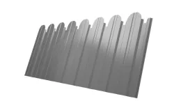 Профнастил C10 A для забора фигурный Grand Line Satin 0,5 мм с пленкой RAL 9006 бело-алюминиевый купить в краснодаре