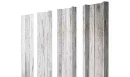 Штакетник Grand Line М-образный А 0,45 Print Elite Snow Wood Снежное дерево