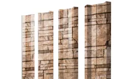 Штакетник Grand Line М-образный А 0,45 Print Elite Sand Stone Камень песчаник