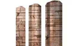 Штакетник Grand Line М-образный А фигурный 0,45 Print Elite Sand Stone Камень песчаник купить в краснодаре