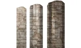 Штакетник Grand Line М-образный В фигурный 0,45 Print Elite Fine Stone Камень купить в краснодаре
