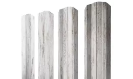 Штакетник Grand Line М-образный B фигурный 0,45 Print Premium РФ Silver Wood Серебряное дерево купить в краснодаре