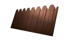Профнастил C10 B для забора фигурный Grand Line Print Elite 0,45 мм Choco Wood Шоколадное дерево купить в краснодаре