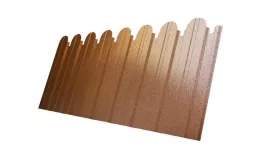 Профнастил C10 B для забора фигурный Grand Line Quarzit 0,5 мм с пленкой Cuprum Steel купить в краснодаре