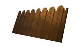 Профнастил C10 B для забора фигурный Grand Line Print-double Elite 0,45 мм Golden Wood Золотой Дуб купить в краснодаре