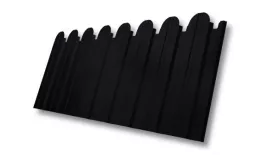 Профнастил C10 B для забора фигурный Grand Line Drap 0,45 мм RAL 9005 черный купить в краснодаре