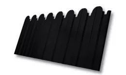 Профнастил C10 B для забора фигурный Grand Line Rooftop Matte Стальной бархат 0,5 мм с пленкой RAL 9005 черный купить в краснодаре