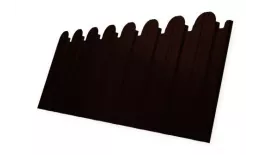 Профнастил C10 B для забора фигурный Grand Line Drap 0,45 мм RR 32 темно-коричневый купить в краснодаре