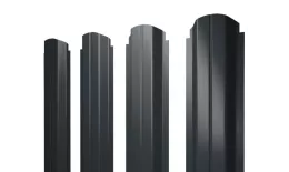 Штакетник Grand Line П-образный А фигурный 0,45 Drap RAL 7016 Антрацитово-серый купить в краснодаре