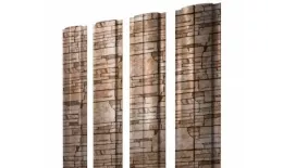 Штакетник Grand Line Slim Полукруглый 0,45 Print Elite Sand Stone Камень песчаник купить в краснодаре