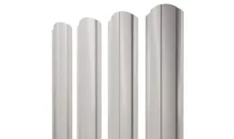 Штакетник Grand Line Slim Полукруглый фигурный 0,5 GreenCoat Pural RR 21 светло-серый купить в краснодаре