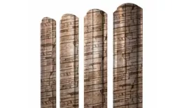 Штакетник Grand Line Slim Полукруглый фигурный 0,45 Print Elite Sand Stone Камень песчаник купить в краснодаре