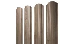 Штакетник Grand Line Slim Полукруглый фигурный 0,45 Print Elite White Wood Беленый дуб купить в краснодаре