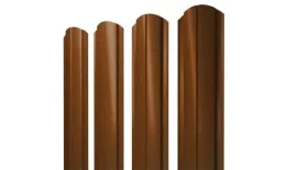Штакетник Grand Line Slim Полукруглый фигурный 0,5 Quarzit Cuprum Steel Медь купить в краснодаре