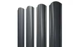 Штакетник Grand Line Slim Полукруглый фигурный 0,5 Quarzit Pro Matt RAL 7016 Антрацитово-серый купить в краснодаре