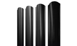 Штакетник Grand Line Slim Полукруглый фигурный 0,5 Satin Мatt RAL 9005 Черный купить в краснодаре