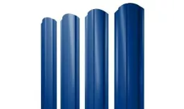 Штакетник Grand Line Slim Полукруглый фигурный 0,45 PE RAL 5002 Ультрамариново-синий купить в краснодаре