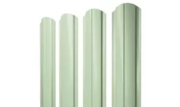 Штакетник Grand Line Slim Полукруглый фигурный 0,45 PE RAL 6019 Бело-зеленый купить в краснодаре