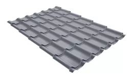 Металлочерепица Grand Line Классик (Classic) 0.5 Satin RAL 9006 бело-алюминиевый купить в краснодаре