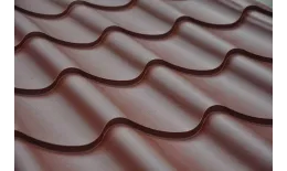 Металлочерепица Grand Line Классик (Classic) 0.5 Satin Matt RAL 3005 красное вино купить в краснодаре