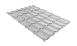 Металлочерепица GL 0.5 Классик (Classic) GreenCoat Pural Matt RR 21 Светло-серый купить в краснодаре