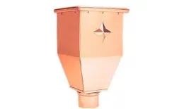 Воронка водосборная удлинённая (125/90) Аквасистем (медь) купить в краснодаре