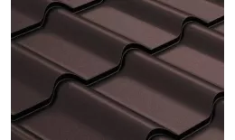 Металлочерепица Grand Line Камея (Kamea) 0,45 Drap ST RR 32 темно-коричневый купить в краснодаре