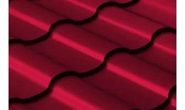Металлочерепица Grand Line Кредо (Kredo) 0.5 Satin Matt RAL 3005 красное вино купить в краснодаре